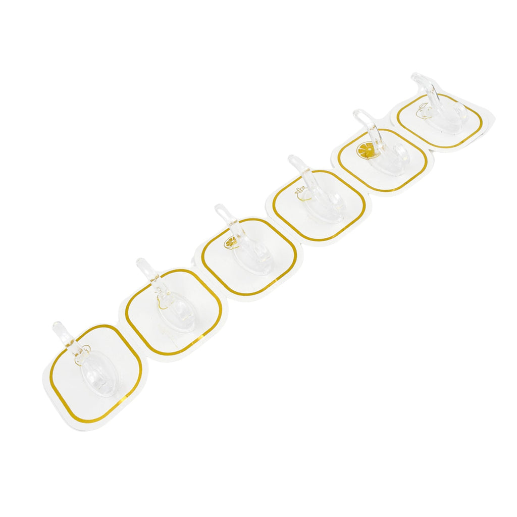 Transparent Adhesive Hooks (6 Pcs) – Strong & Reusable | GlimmerHome