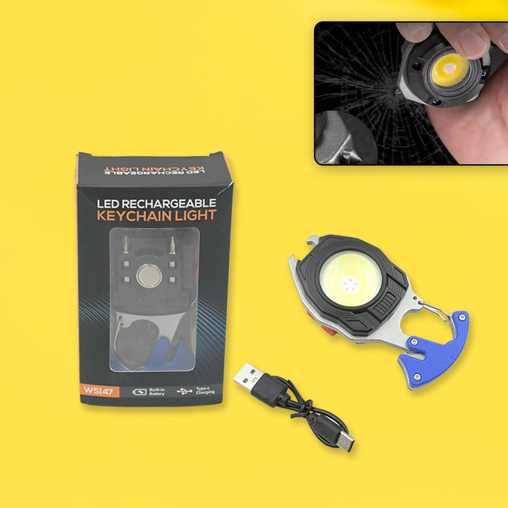 Rechargeable LED Keychain Flashlight – 6 Modes, Super Bright | Indo Glow