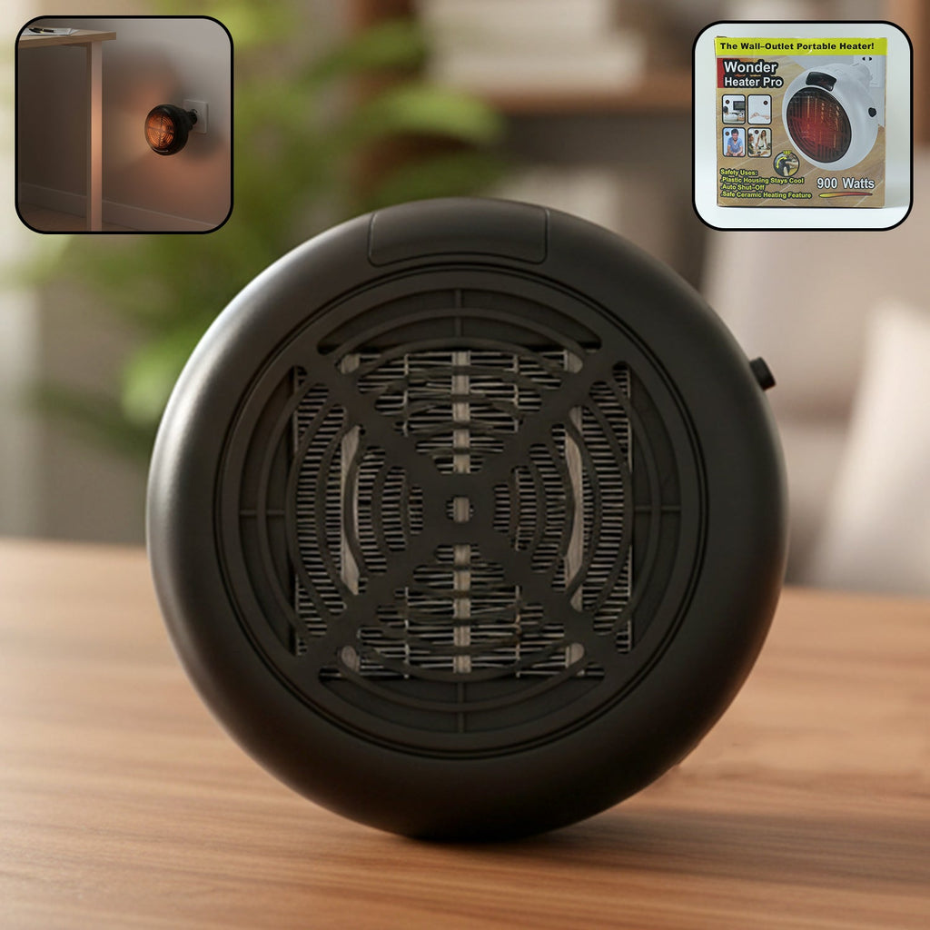 Electric Room Heater 900W – Compact Portable Wall Plug-In