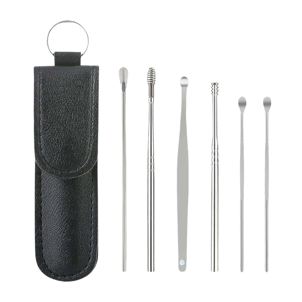 Ear Wax Cleaner Kit – 6-in-1 Reusable Tools with Pouch |