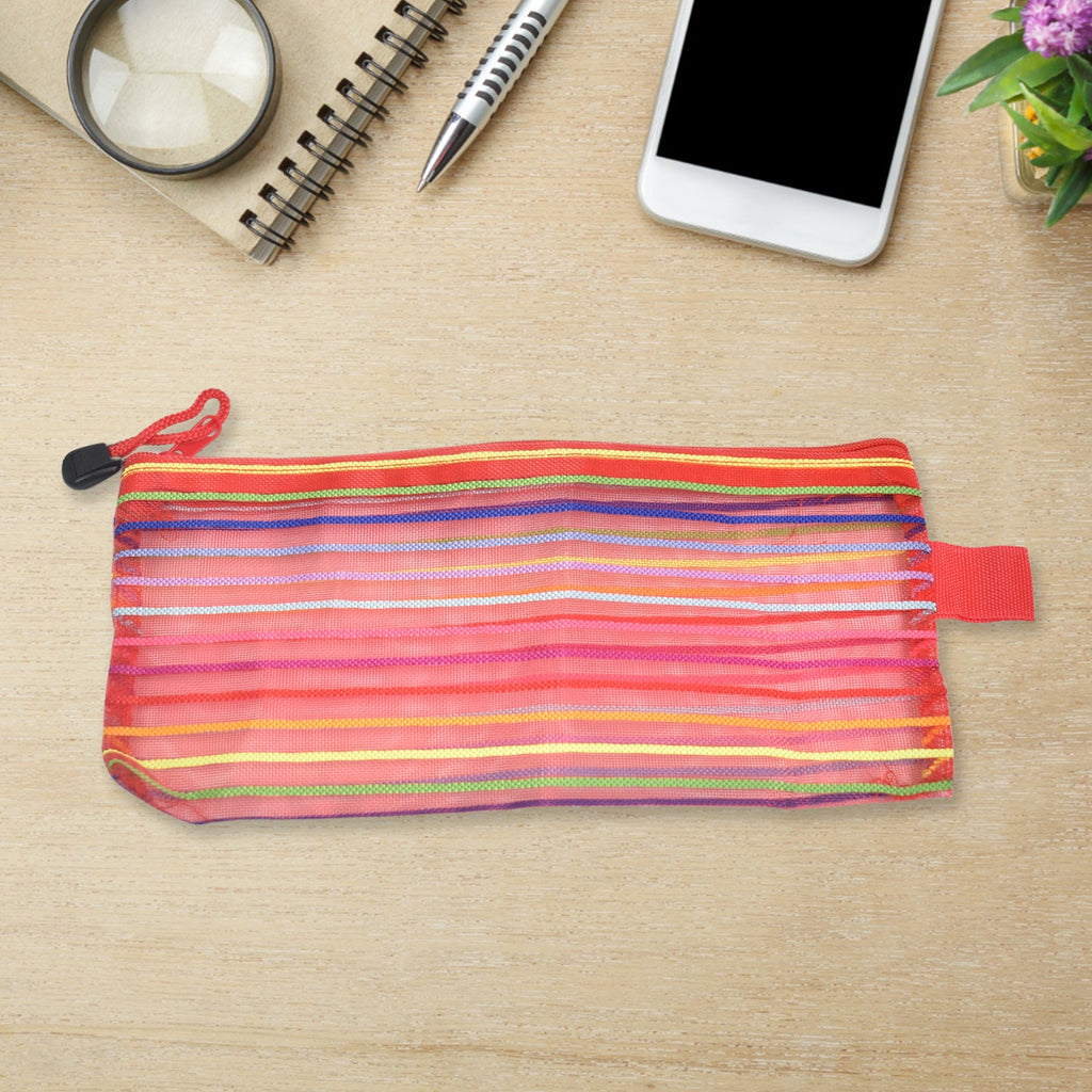 Transparent Mesh Pouch – Multi-Purpose Zipper Organizer | Indo Glow