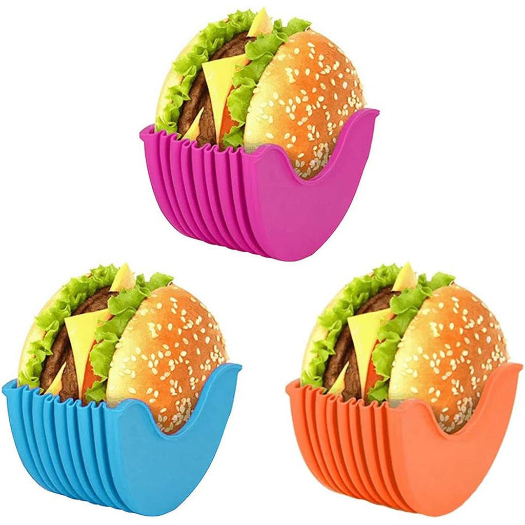Silicone Burger Holder – Reusable & Mess-Free Snack Grip | Tidy Table