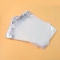 Pack of self-adhesive courier polybags 6.5x8 inch displaying waterproof tamper-proof packaging