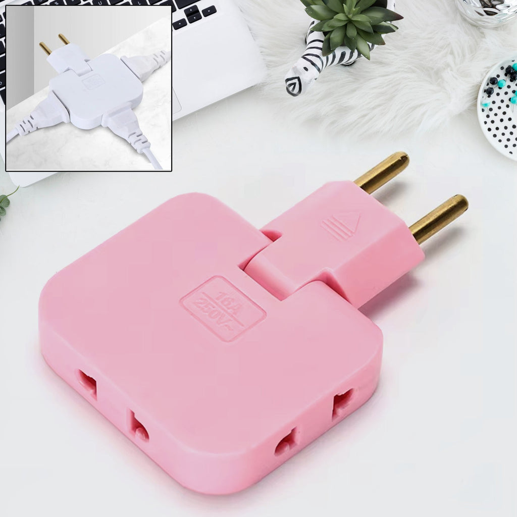 Foldable Wall Plug Adapter – 3-in-1 Compact Travel Socket | Tetherix