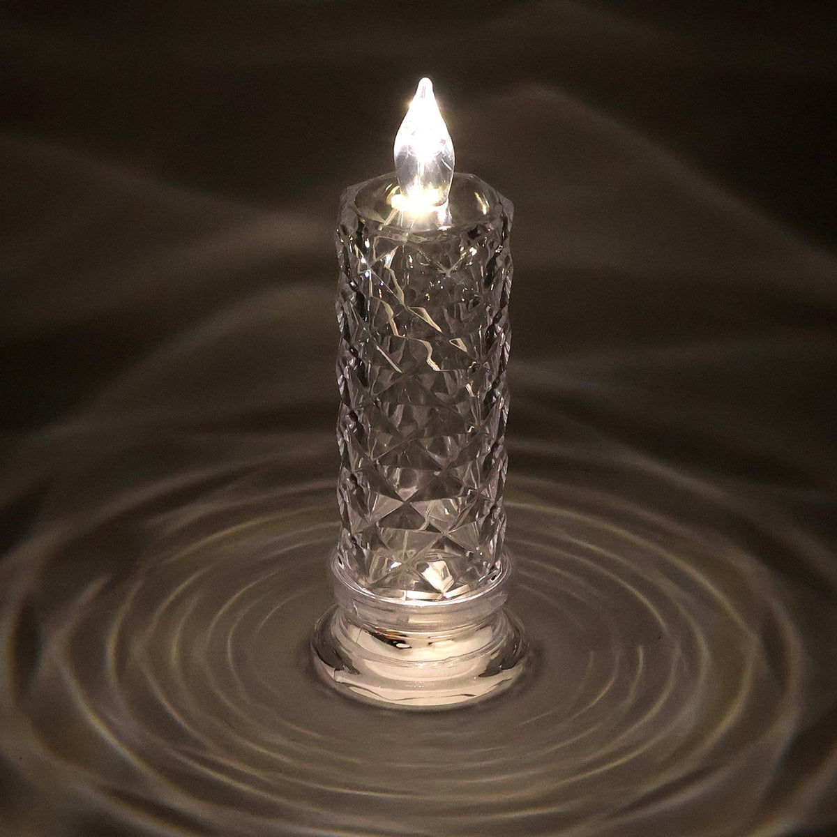 LED Crystal Candle Light – Flameless Safe Decorative Glow