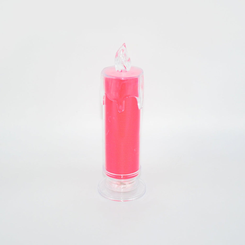 Red LED Flameless Candle – Realistic Flickering Pillar | Styleva