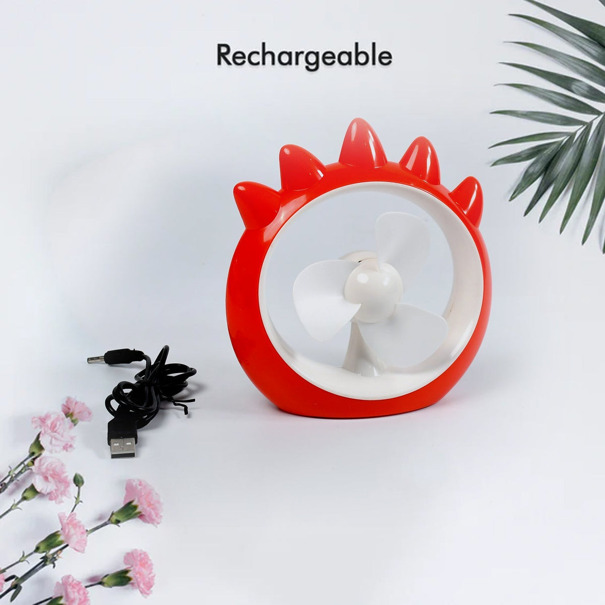 Mini USB Rechargeable Desktop Fan – Compact & Quiet Cooling