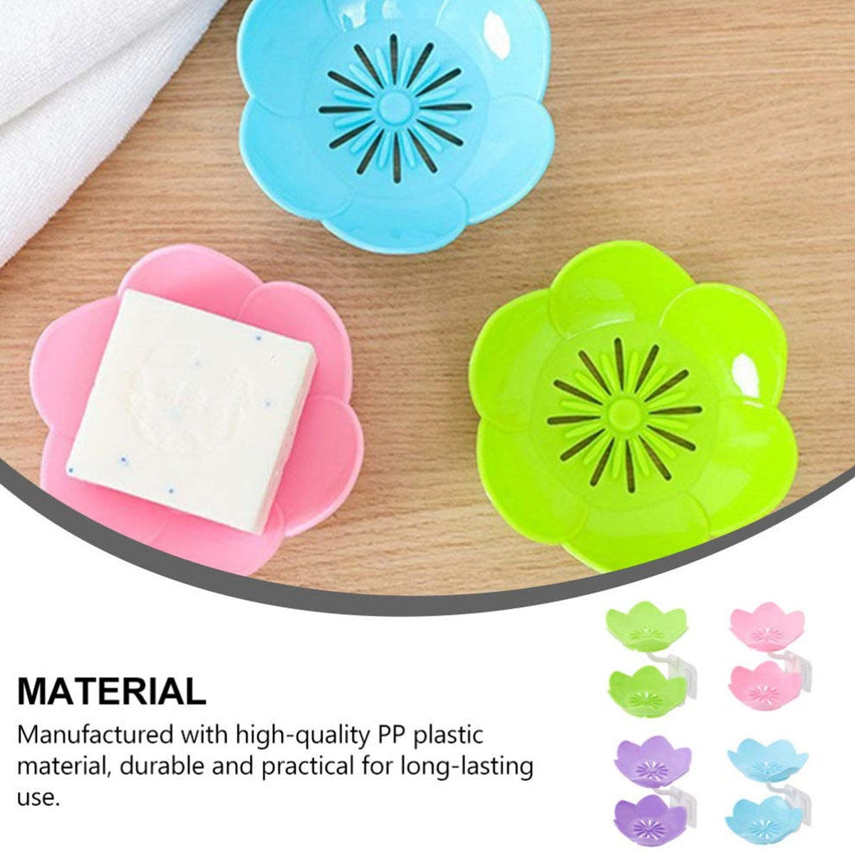 Self-Draining Soap Dish – Flower Design Bathroom Holder | VelvetBubbles