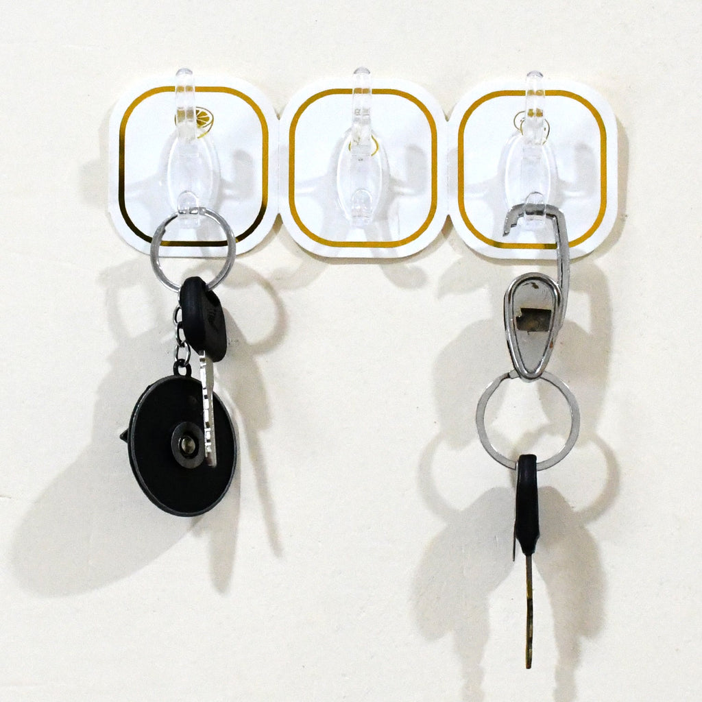 Transparent Adhesive Hooks (6 Pcs) – Strong & Reusable | GlimmerHome