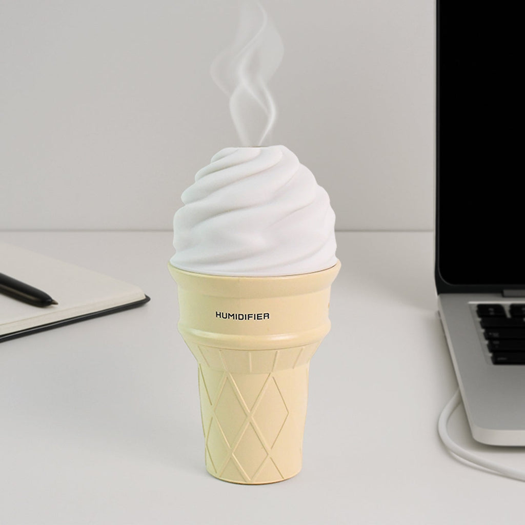 OwlCart HandyHub – Ice Cream Cone Humidifier – Portable Air Freshener with LED