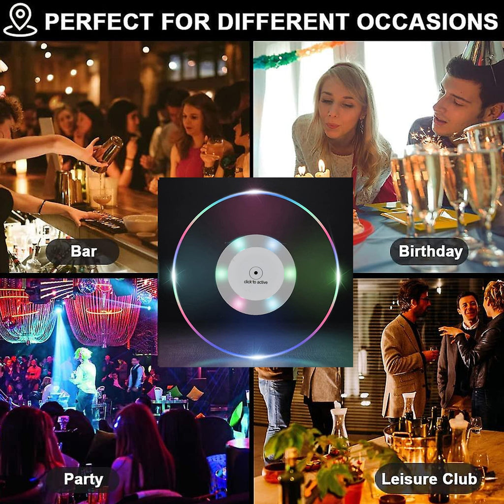 LED Coaster – Ultra-Thin, Waterproof & Non-Slip | Indo Glow
