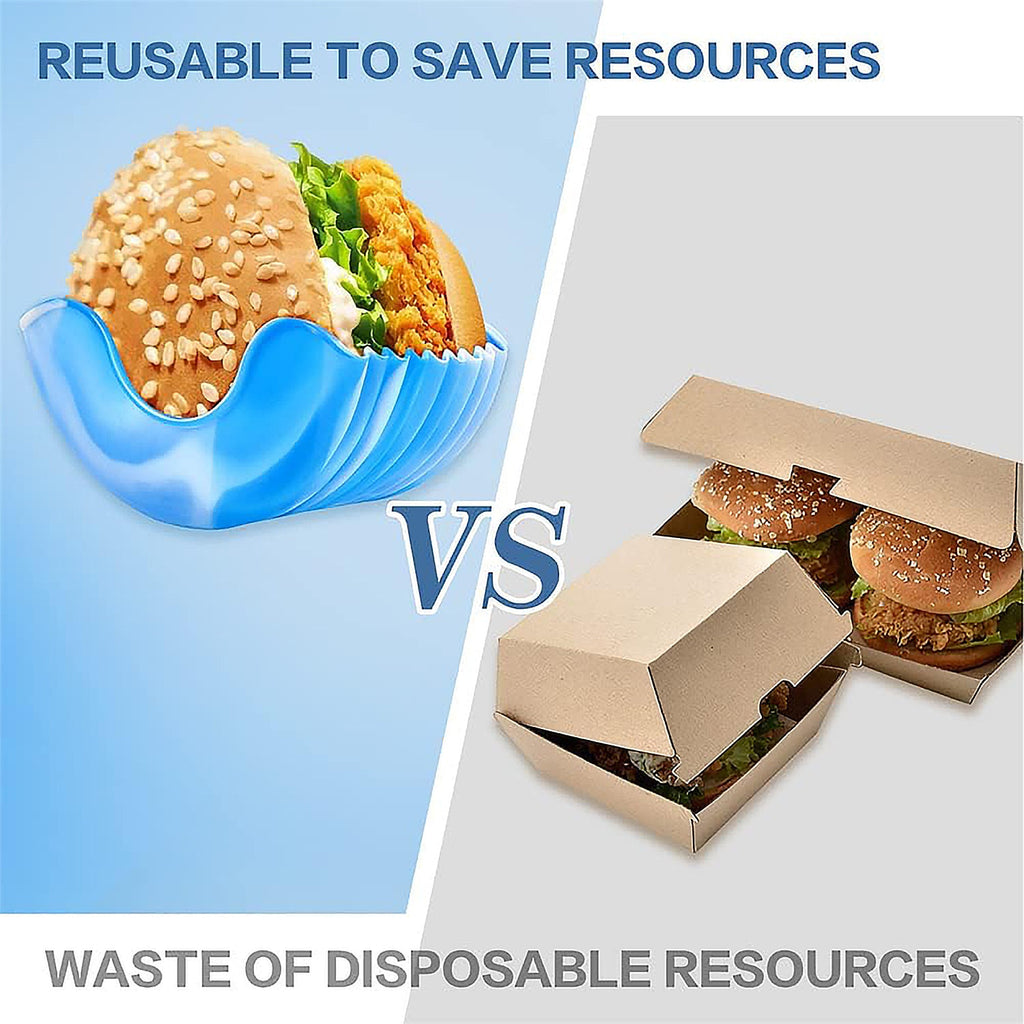 Silicone Burger Holder – Reusable & Mess-Free Snack Grip | Tidy Table