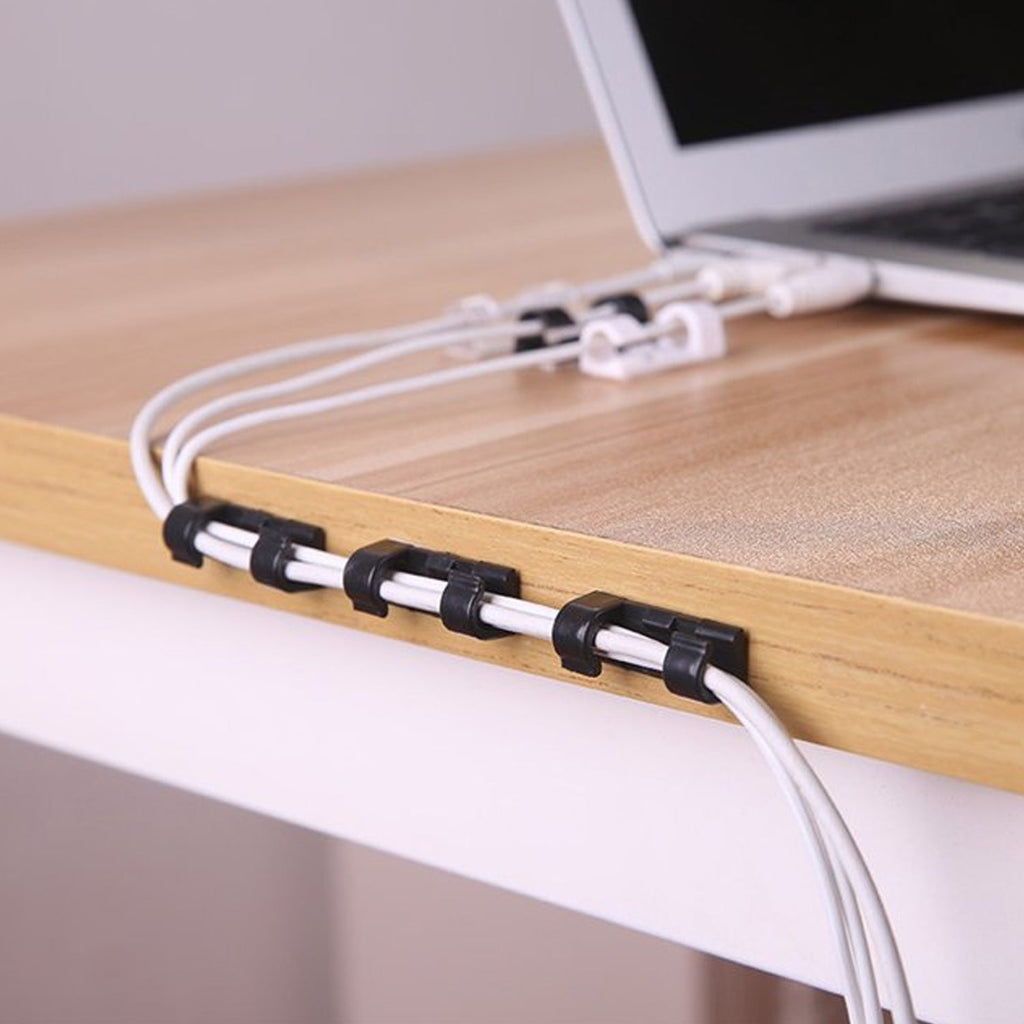 Plastic Cable Clips – Strong Adhesive Wire Organizer (20 Pcs) | WipeTech