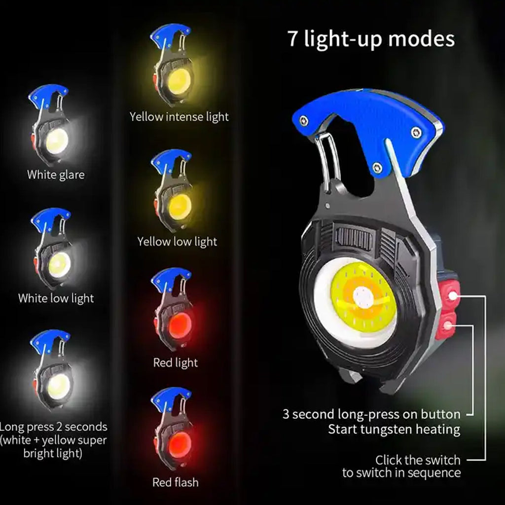 Rechargeable LED Keychain Flashlight – 6 Modes, Super Bright | Indo Glow