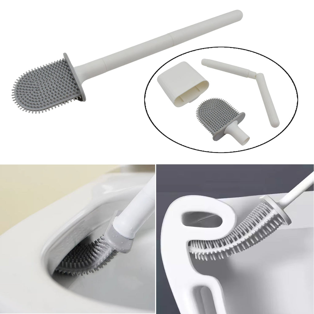 Silicone Toilet Brush – Wall-Mounted, Anti-Drip Cleaner | Velvet Wipe