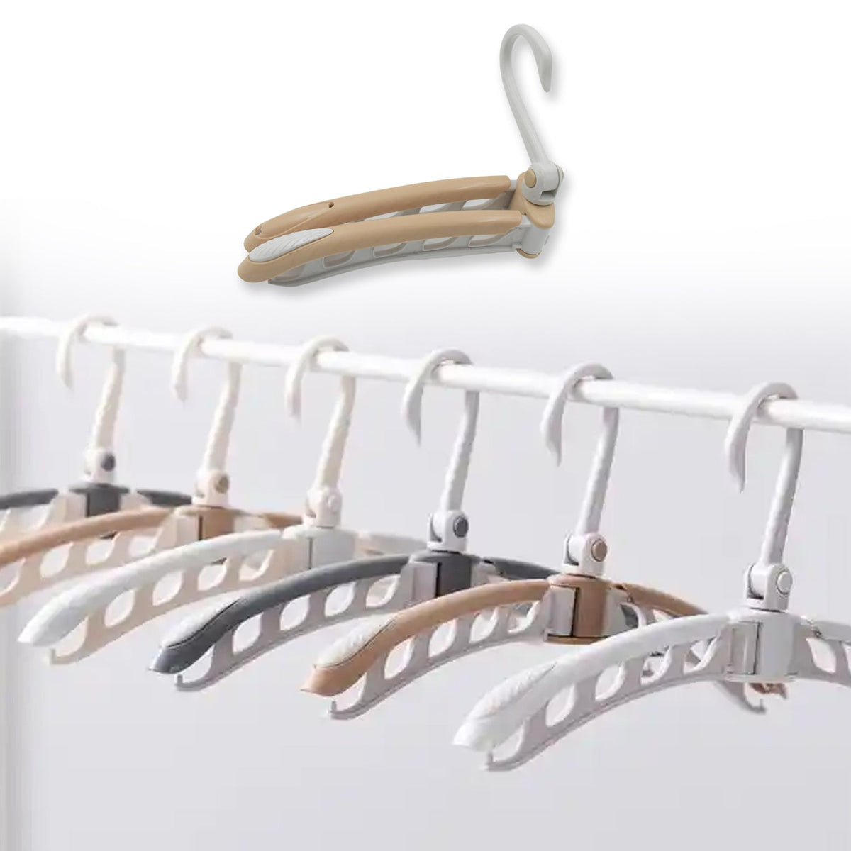 Portable Folding Hanger – 360° Rotating, Travel-Friendly | Organivo
