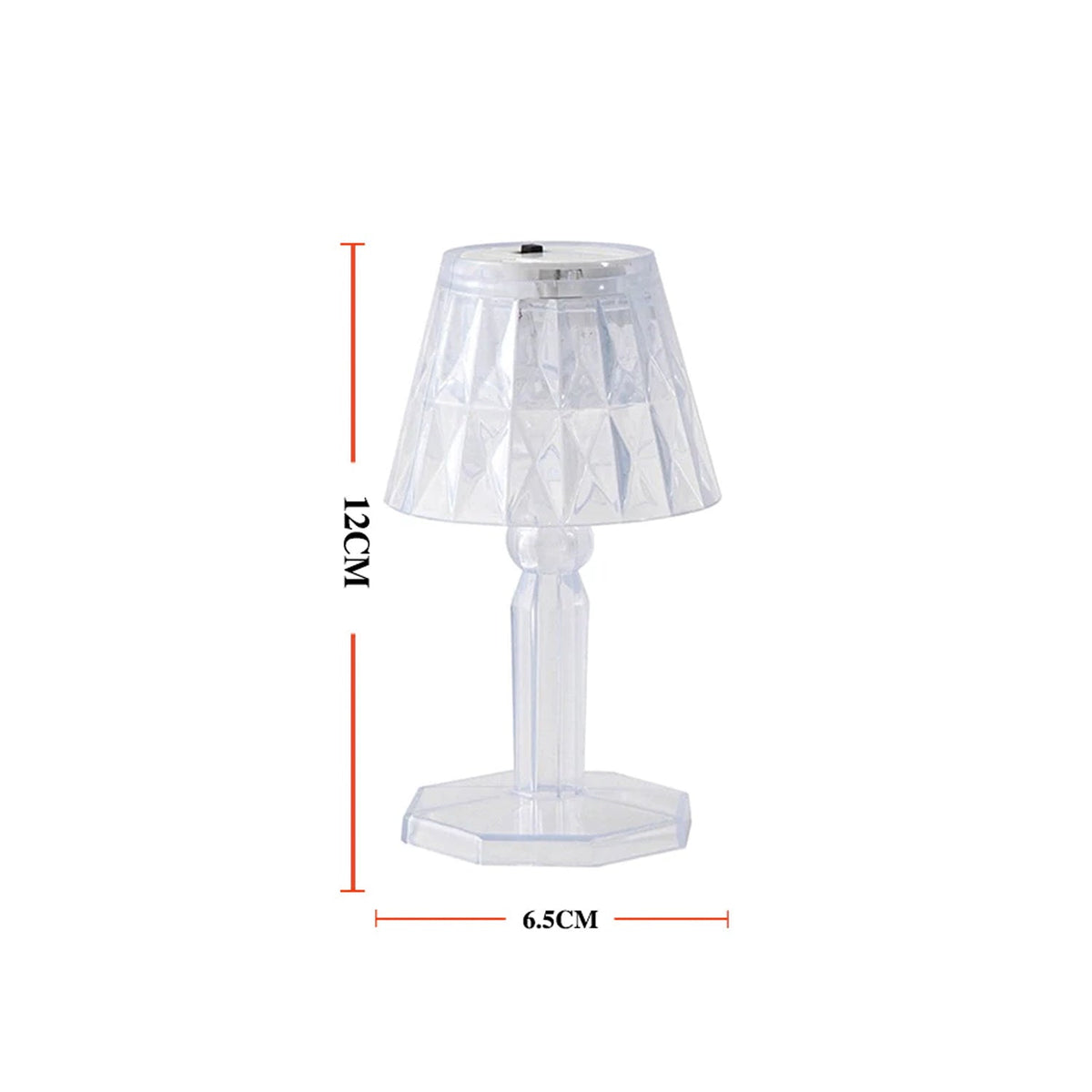 Crystal Table Lamp – Transparent Mini LED Reflection Light | Styleva