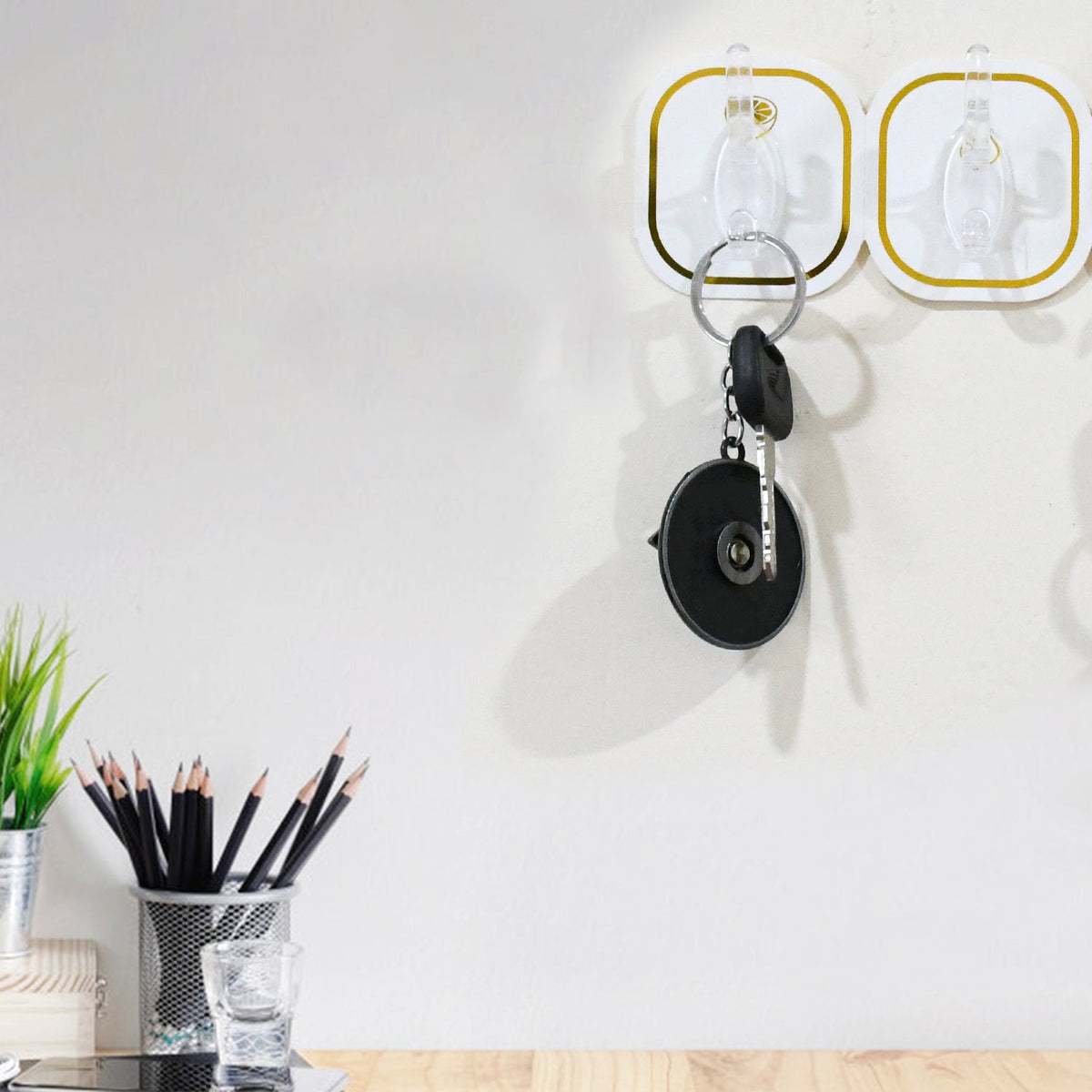 Transparent Adhesive Hooks (6 Pcs) – Strong & Reusable | GlimmerHome