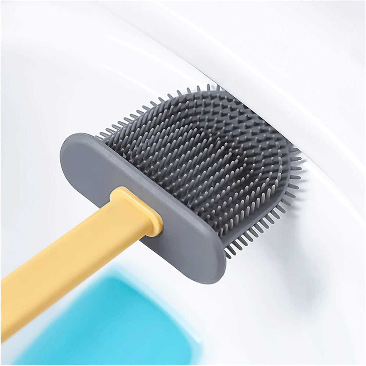 Silicone Toilet Brush – Quick-Dry Holder, Flexible Bristles | Velvet Wipe
