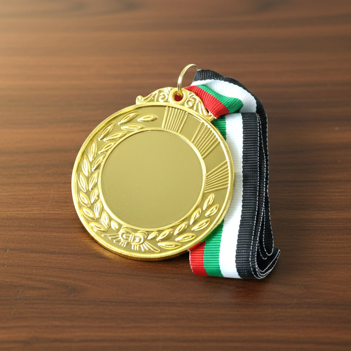 Gold Winner Medal with Tricolor Ribbon – Elegant Sports Award