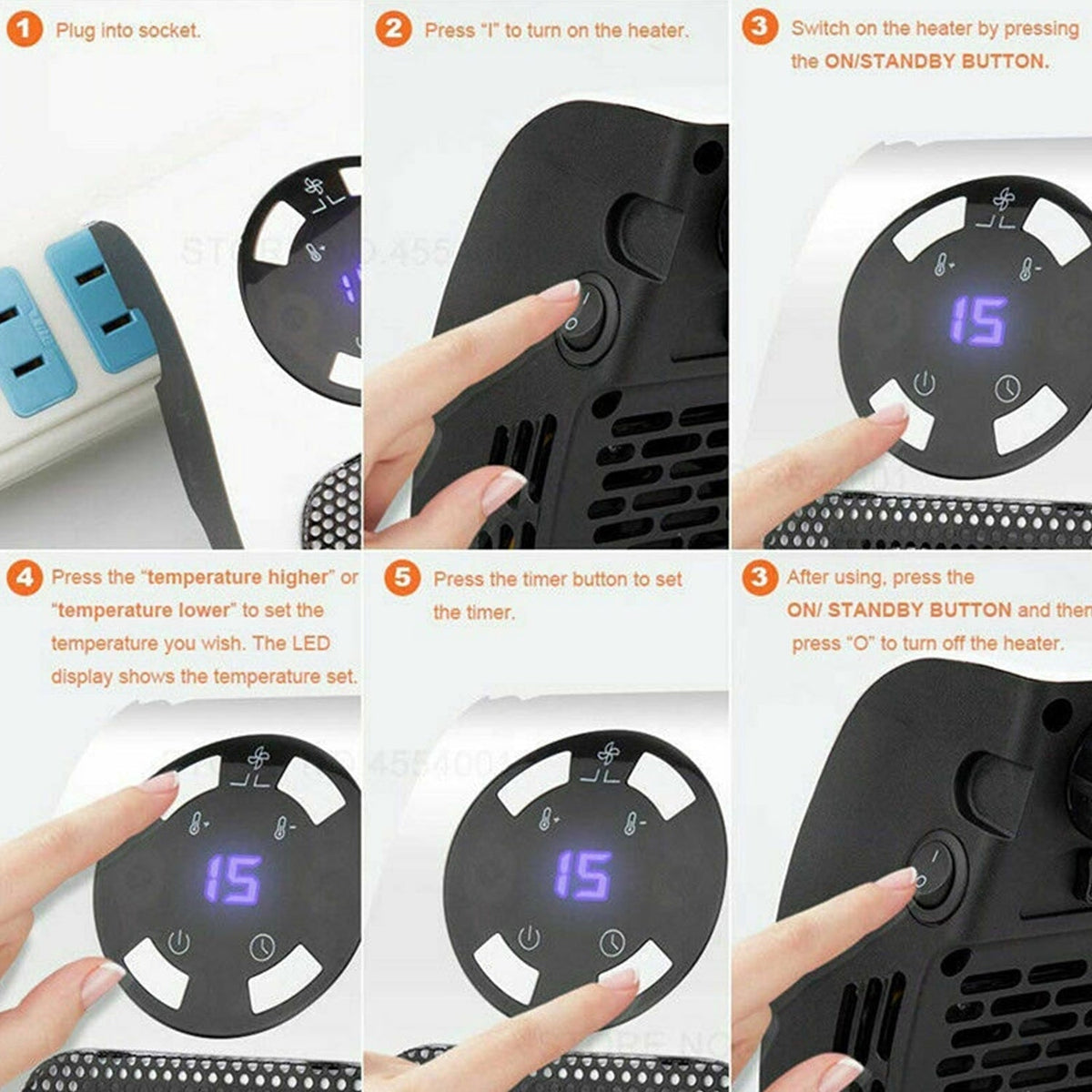 Portable Electric Heater – Compact 500W Fan | Dabster