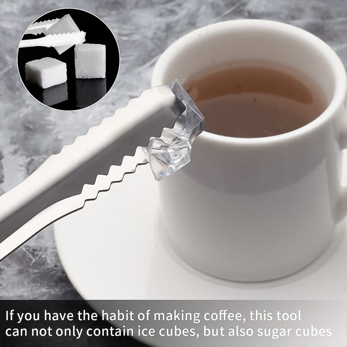 Stainless Steel Tongs – 13cm Ice & Sugar Serving | Quickslice
