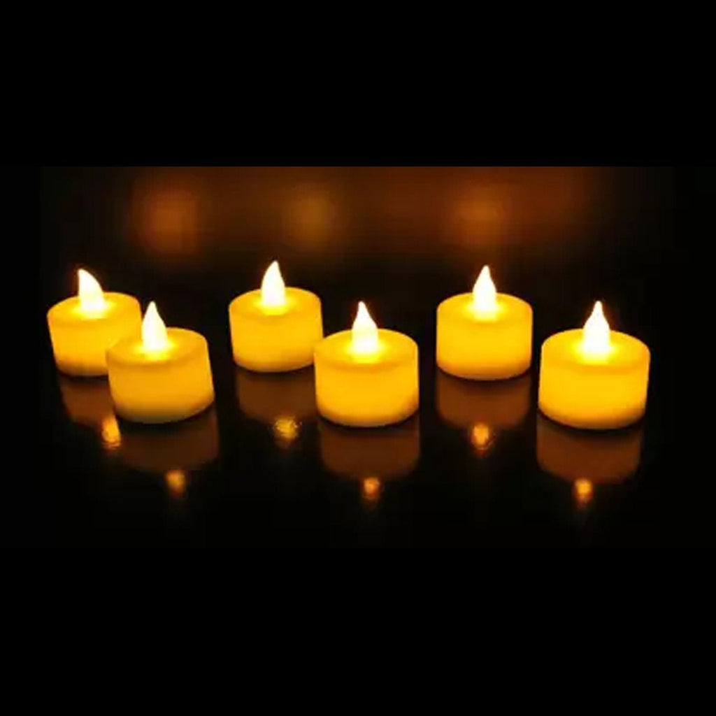 LED Tealight Candles – White 24 Pcs for Diwali Decor | Indo Glow