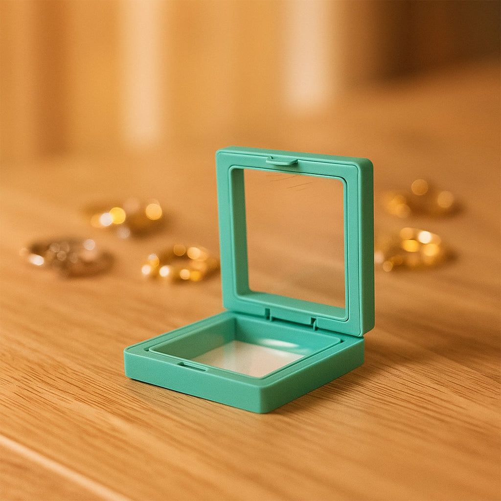 Transparent Jewellery Display Box – Elegant Floating Frame Organizer