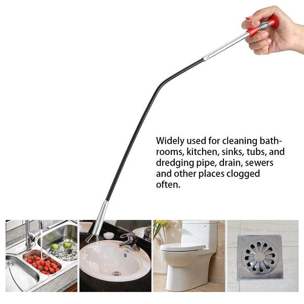 Drain Cleaning Brush – 160 cm Flexible Pipe Cleaner | Velvet Wipe