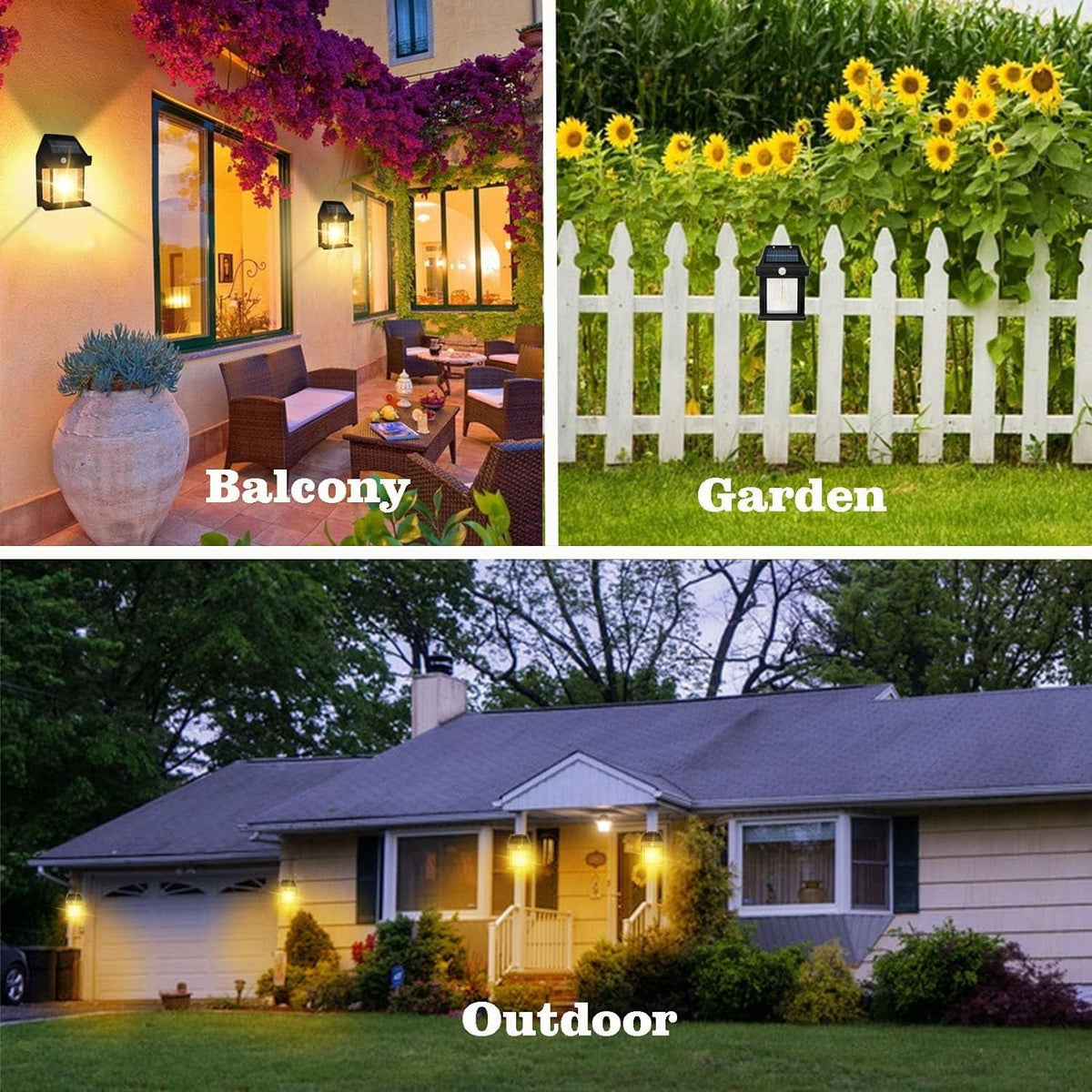 Solar Wall Lamp with Motion Sensor for Outdoor Lighting