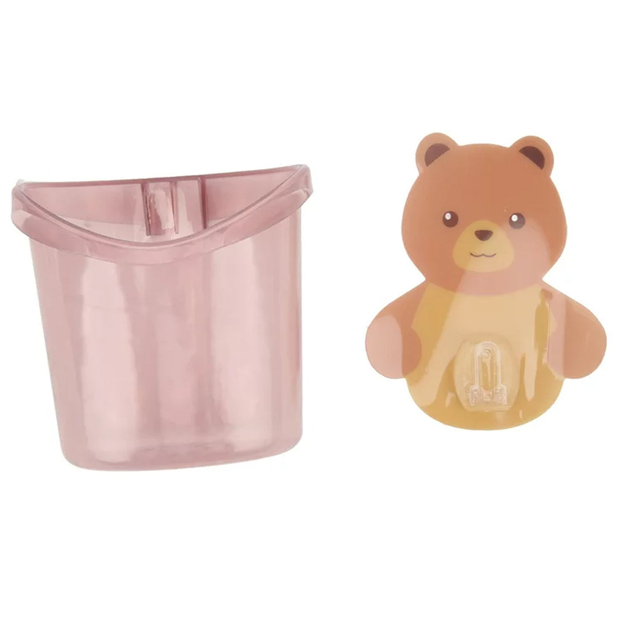 Teddy Bear Toothbrush Holder – Wall Mount, Self-Adhesive | BrushedUp