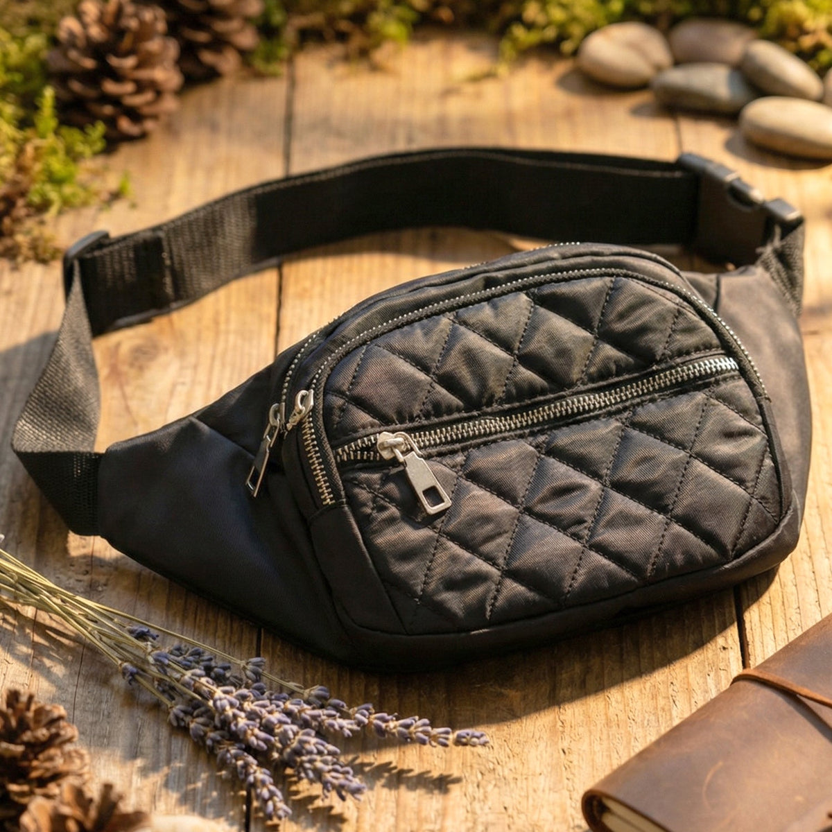 Multipurpose Waist Bag – Lightweight Travel Fanny Pack with Zipper