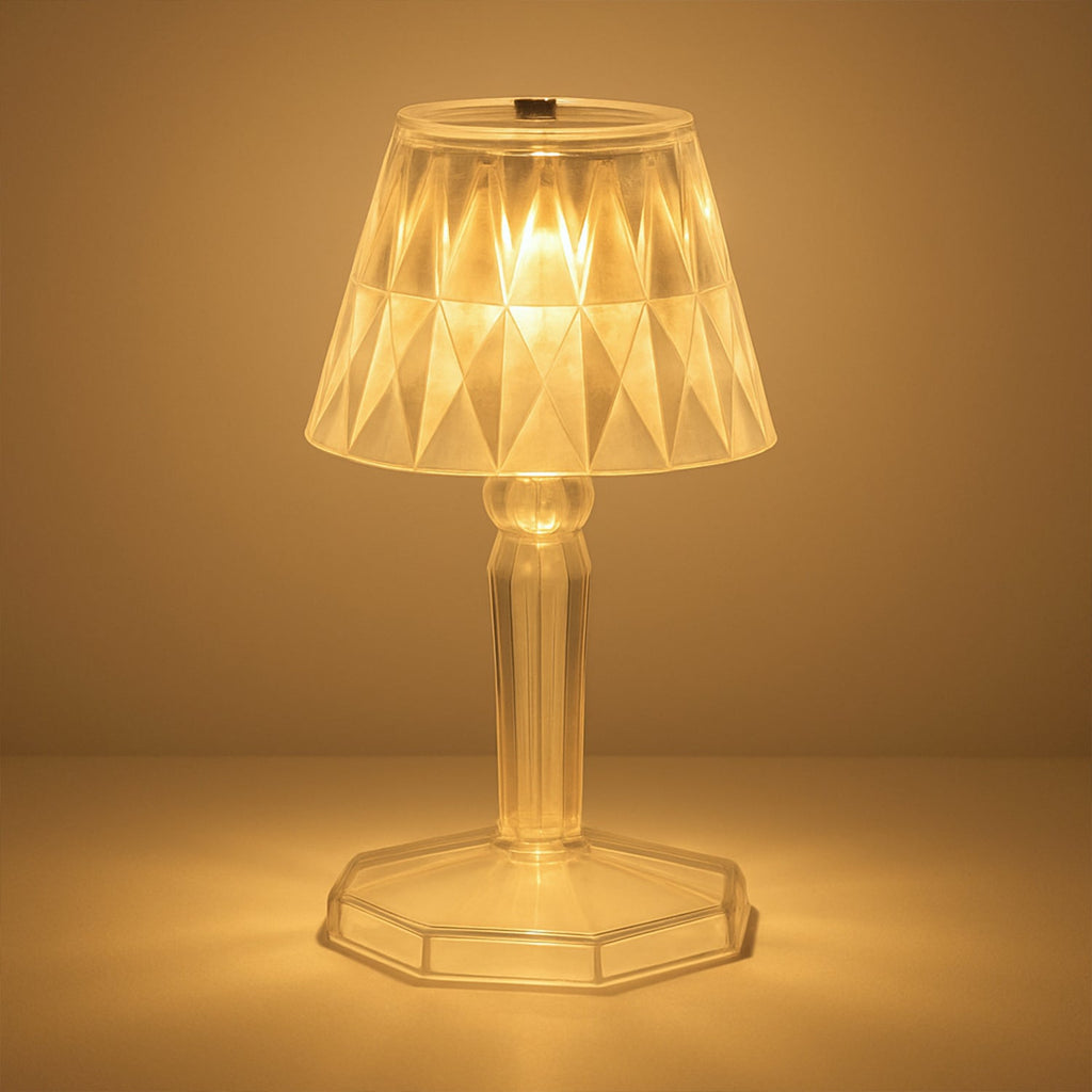 Crystal Table Lamp – Transparent Mini LED Reflection Light | Styleva