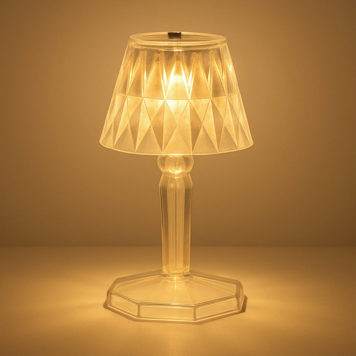 Crystal Table Lamp – Transparent Mini LED Reflection Light | Styleva