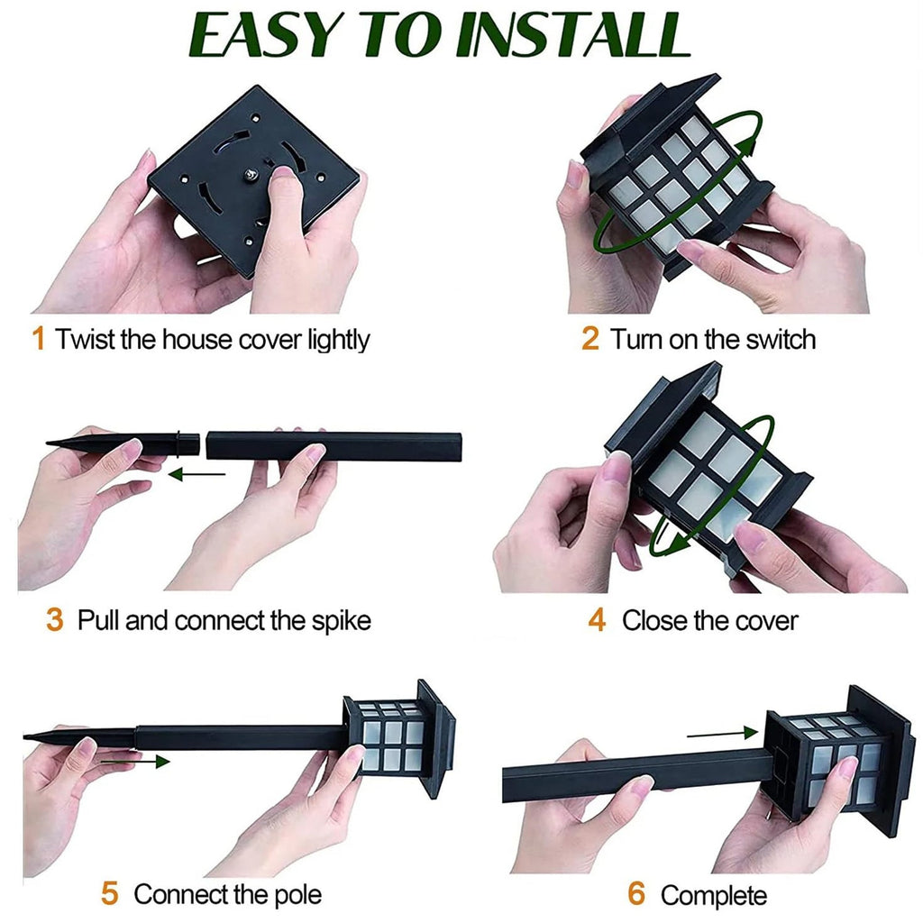 Solar Garden Lights – Waterproof Outdoor Landscape (2-Pack)