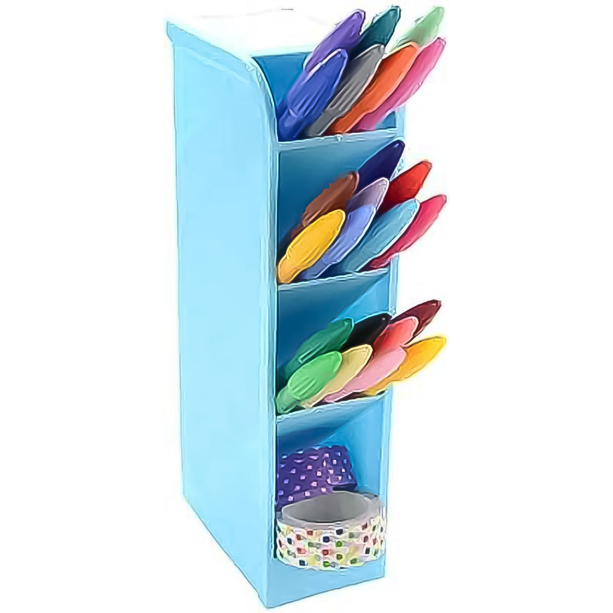 Desktop Pen Holder – 4 Comp. Stationery Organiser for Office | VoltDesk