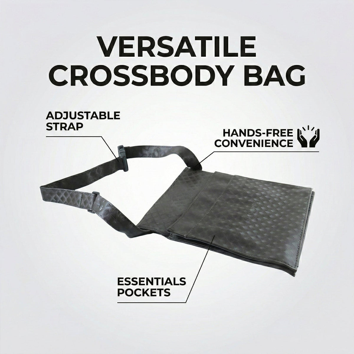 Quilted Crossbody Sling Bag – Stylish Adjustable Strap for Men & Women