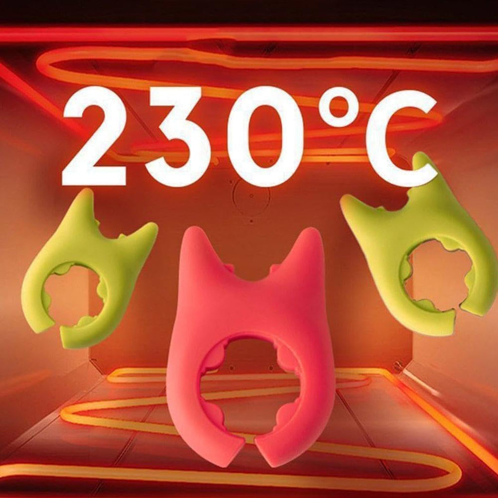 Plastic Pot Holder with Cat Ear Design – Adjustable & Heat-Resistant