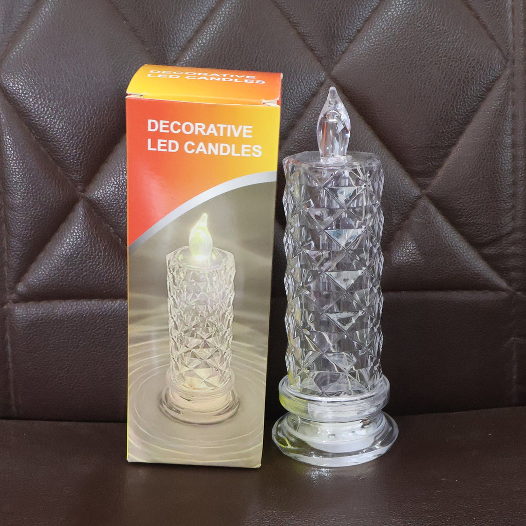 LED Crystal Candle Light – Flameless Safe Decorative Glow
