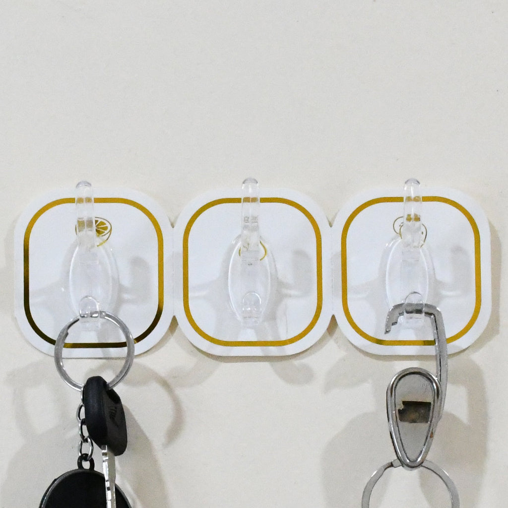 Transparent Adhesive Hooks (6 Pcs) – Strong & Reusable | GlimmerHome