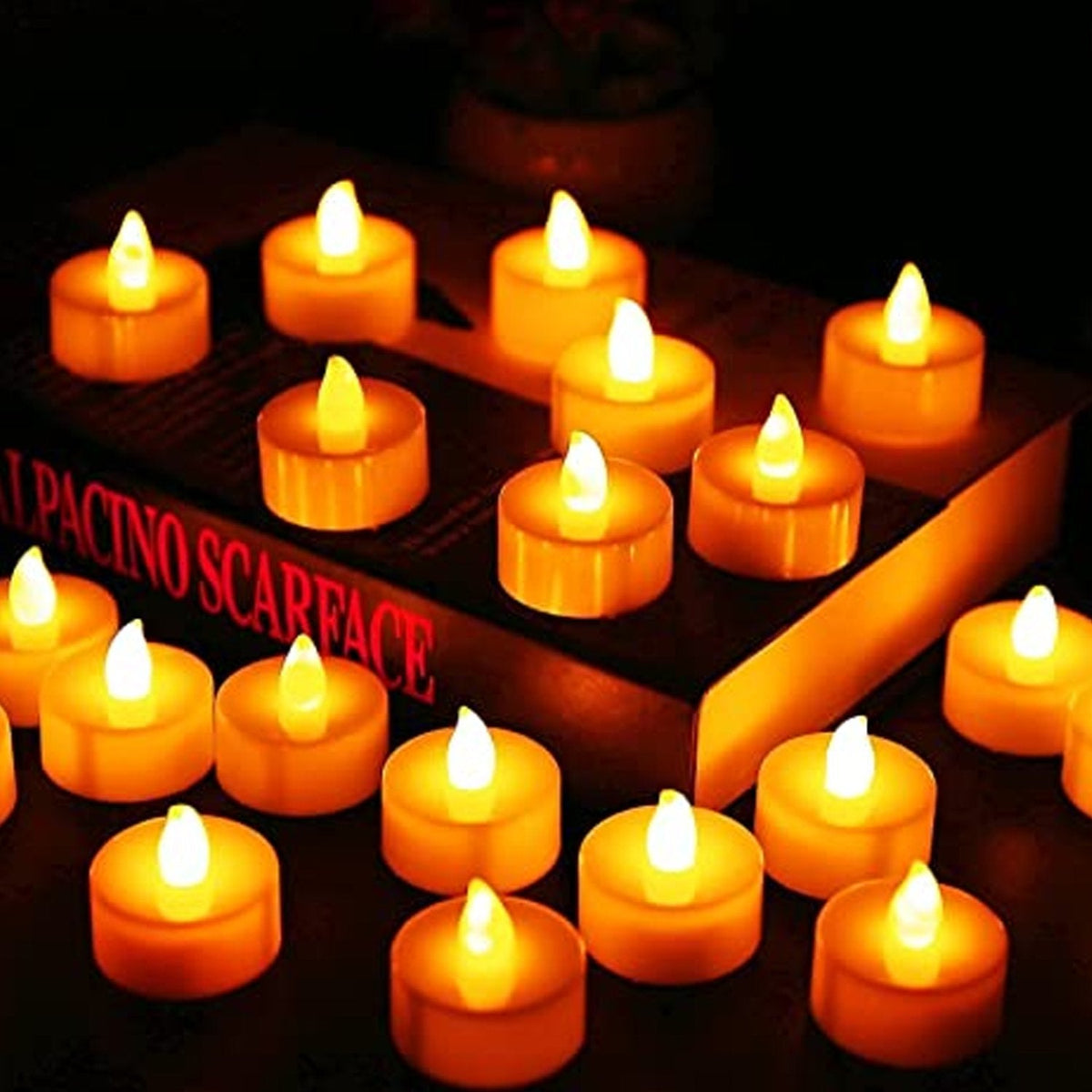 LED Tealight Candles – White 24 Pcs for Diwali Decor | Indo Glow