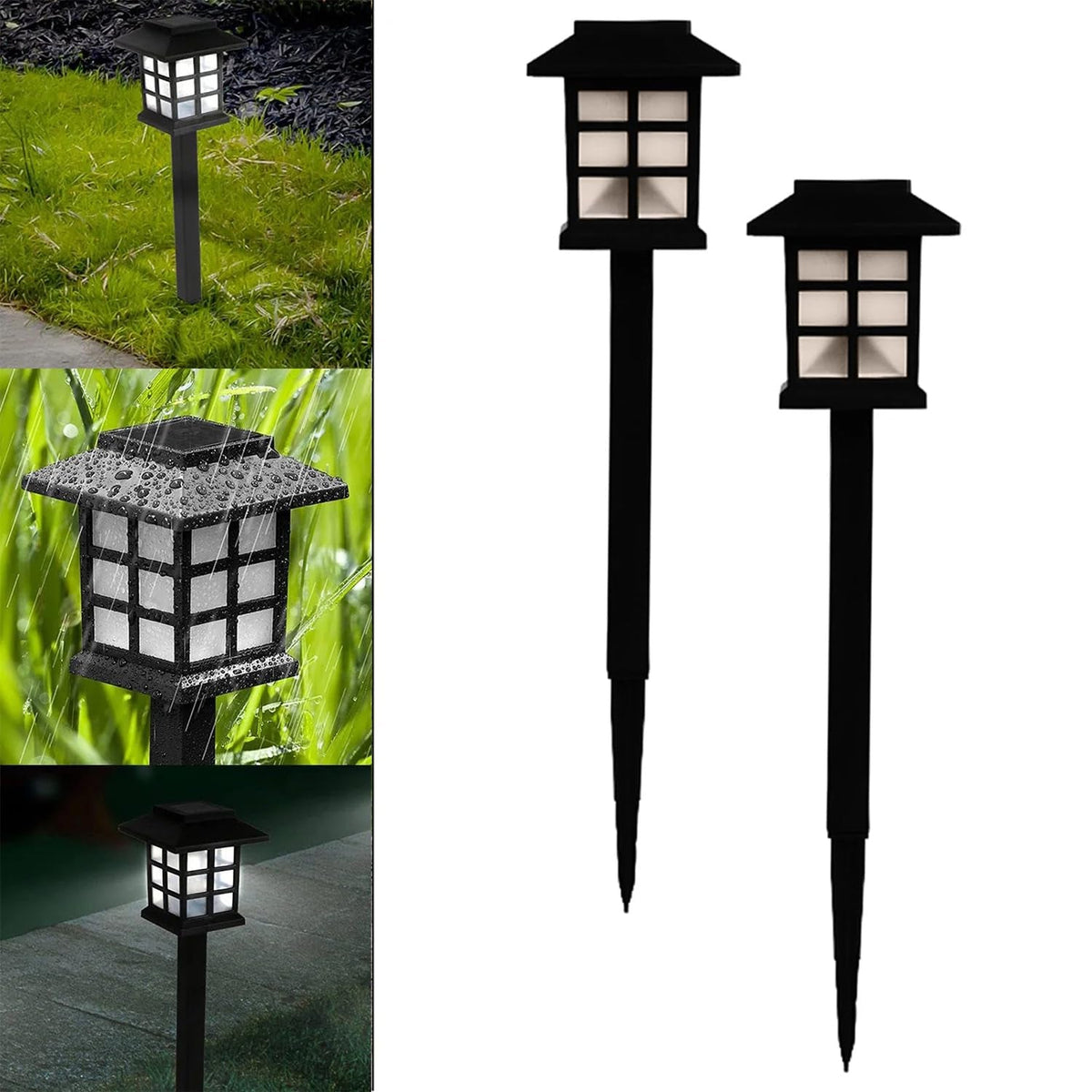 Solar Garden Lights – Waterproof Outdoor Landscape (2-Pack)
