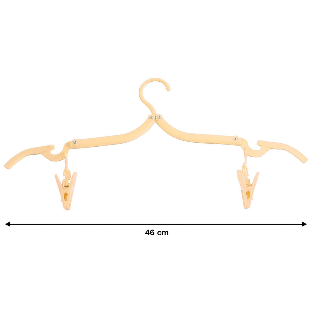 Adjustable Folding Clothes Hanger with Clips for Versatile Use