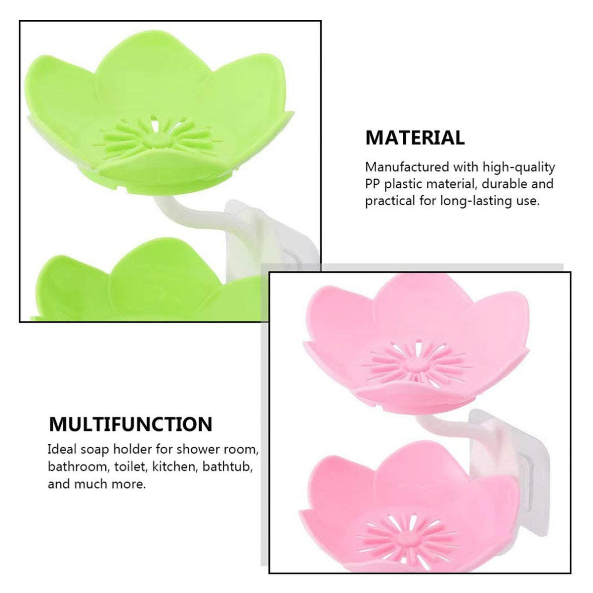 Self-Draining Soap Dish – Flower Design Bathroom Holder | VelvetBubbles