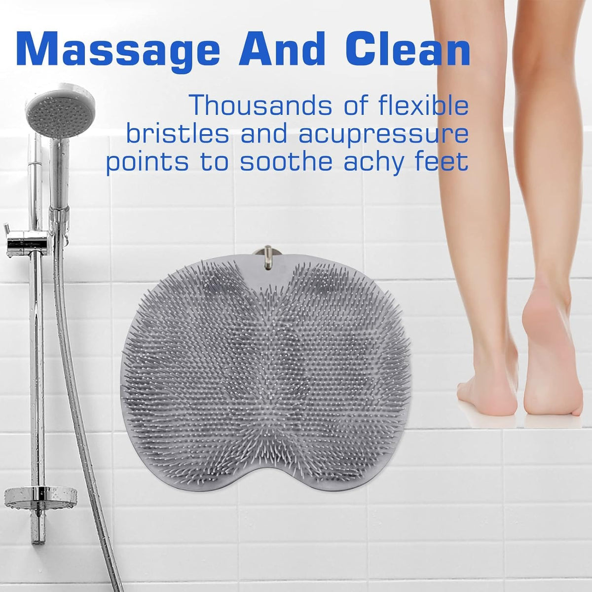 Silicone Foot Scrubber Mat – Soft Bristles for Easy Foot Care