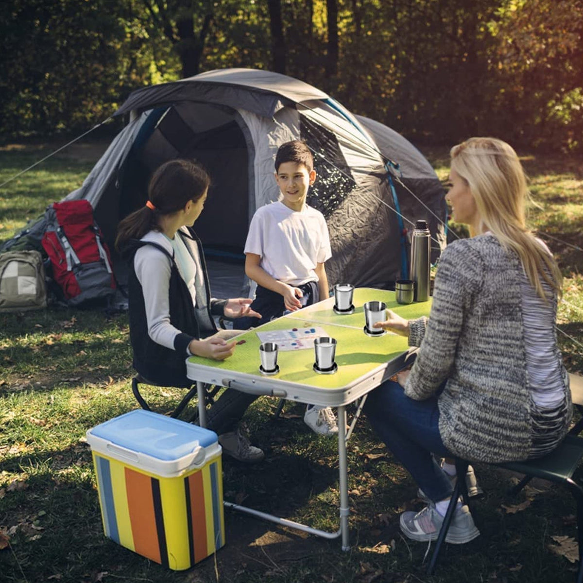 Folding Camping Cup – Stainless Steel Portable with Keychain | hydrozilla