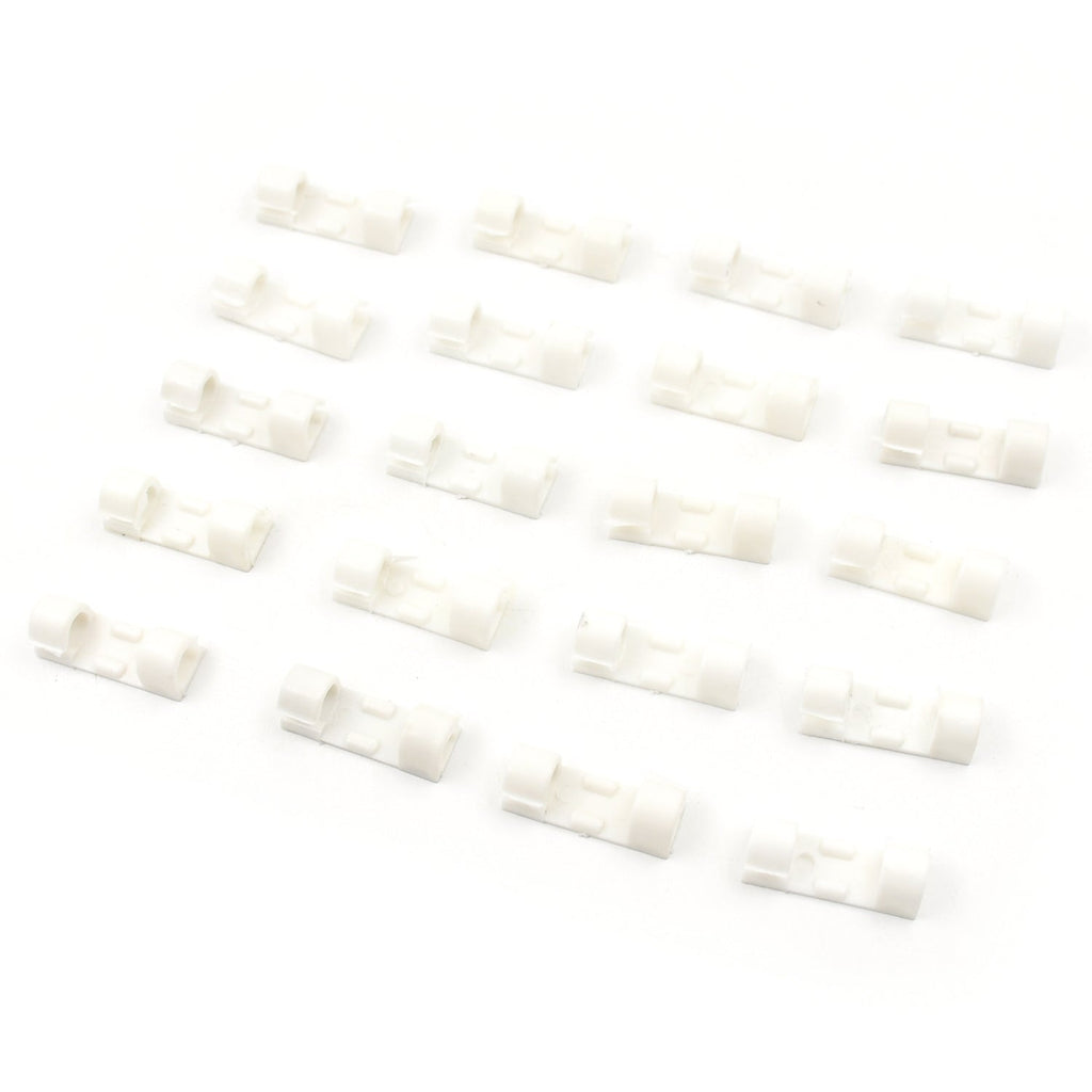 Plastic Cable Clips – Strong Adhesive Wire Organizer (20 Pcs) | WipeTech
