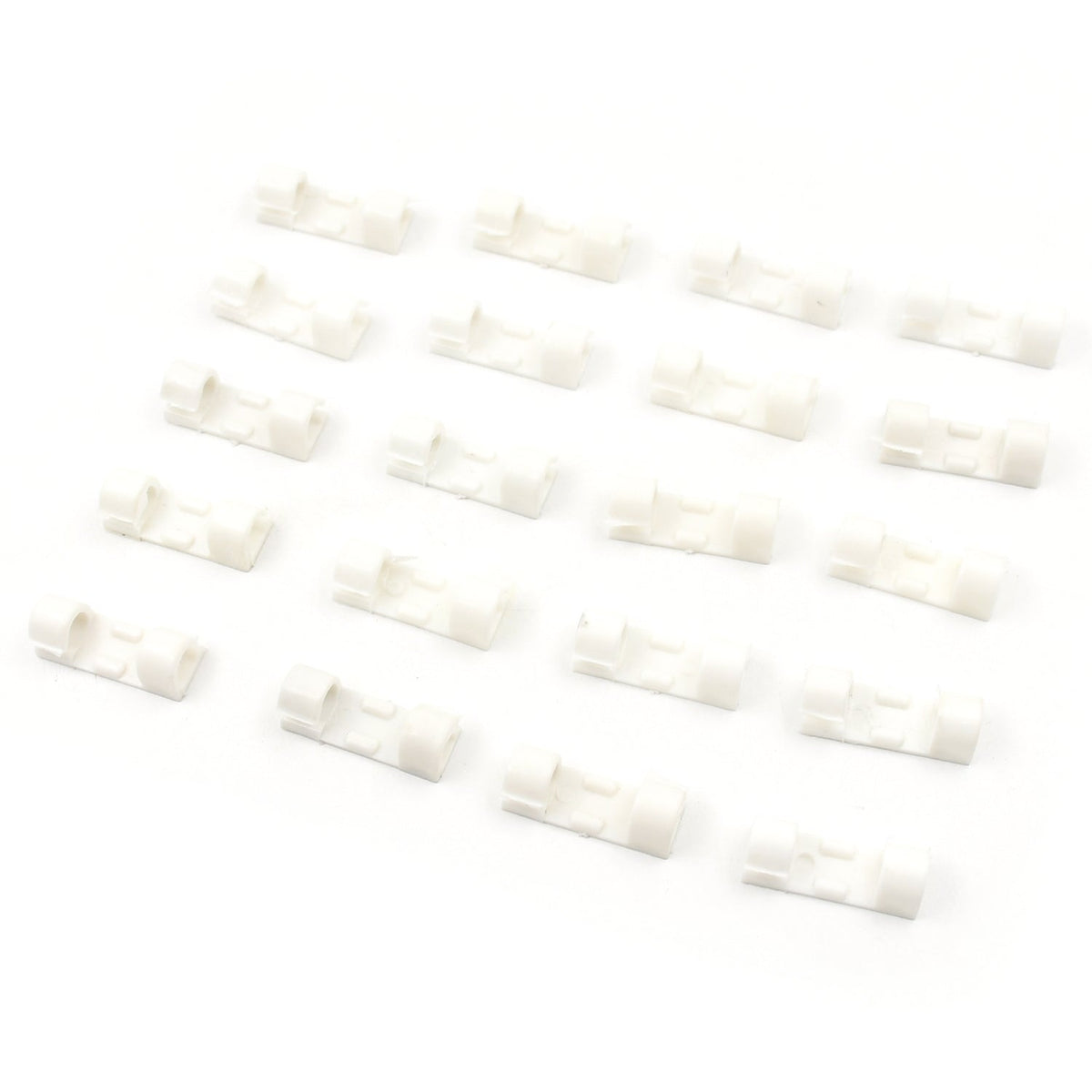 Plastic Cable Clips – Strong Adhesive Wire Organizer (20 Pcs) | WipeTech