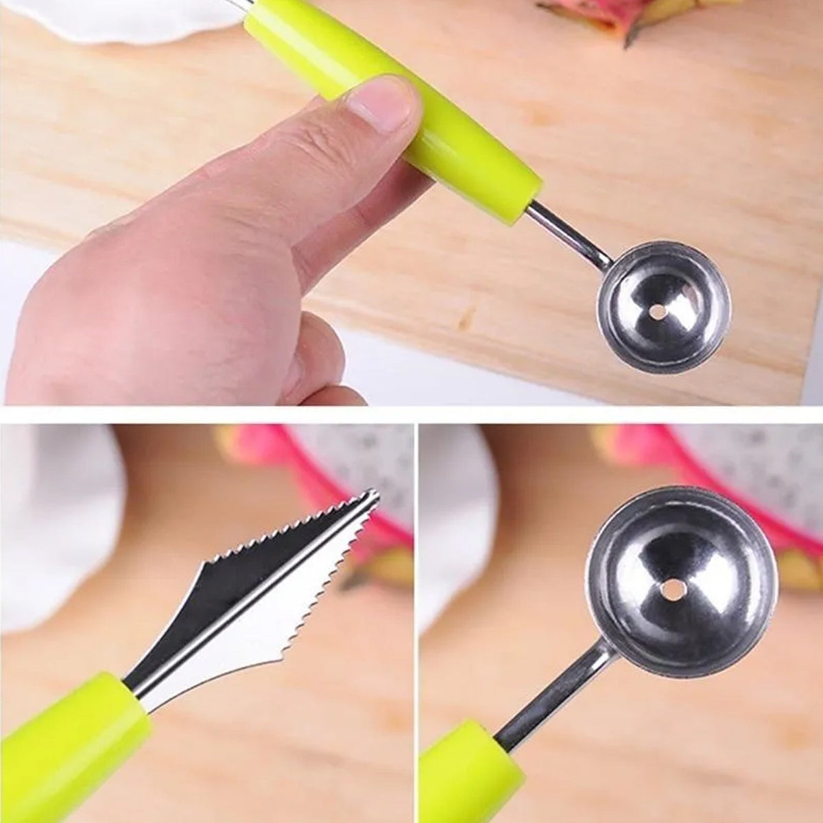 Fruit Carving Tool Kit – Stainless Steel Peeler & Scooper | Quickslice
