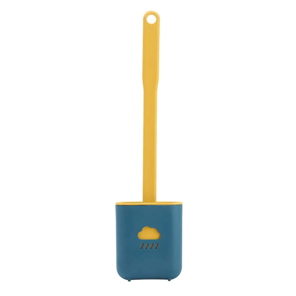 Silicone Toilet Brush – Quick-Dry Holder, Flexible Bristles | Velvet Wipe